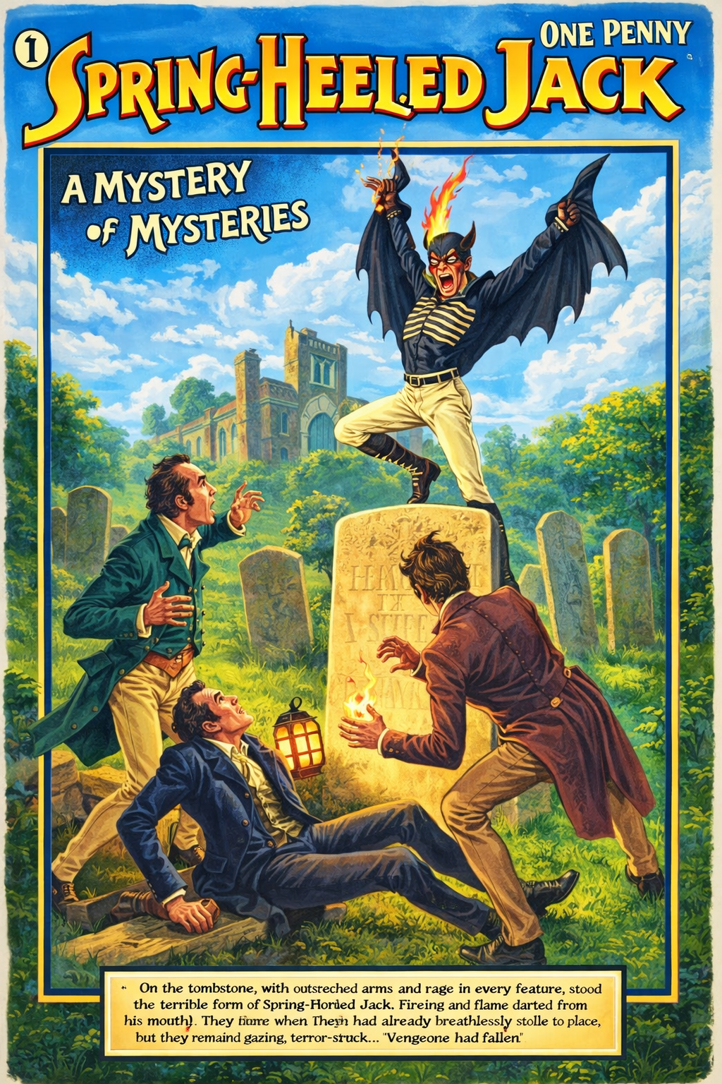 A Penny Dreadful cover of a character called Spring Heeled Jack