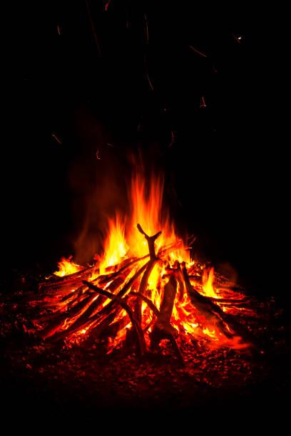 Abonfire at night