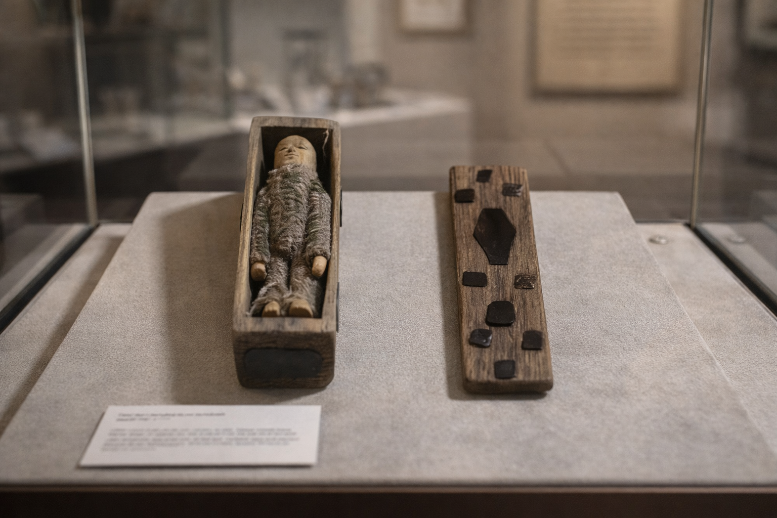 a 2014 replica of the original coffins