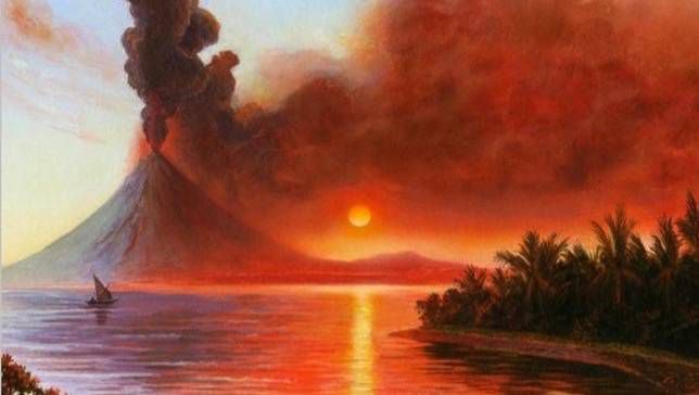 The eruption of Mount Tambora by Ron Wood