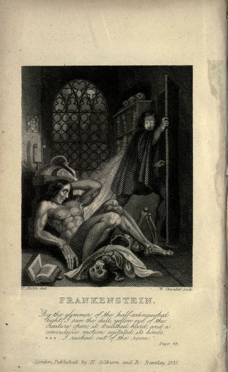 A page from the book Frankenstein